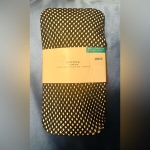 BRAND NEW!! MERONA BLACK TEXTURED FASHION TIGHTS .